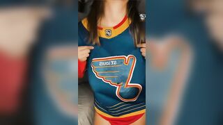 Curvy: If you take me to watch a hockey game, I'll take you back home to watch your cum cover my face and tits #2
