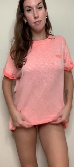 An oversized T-shirt can hide a lot:)