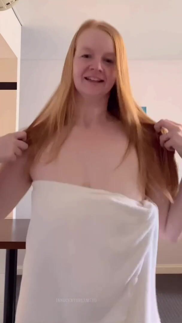 Oops I got too excited and my towel fell down