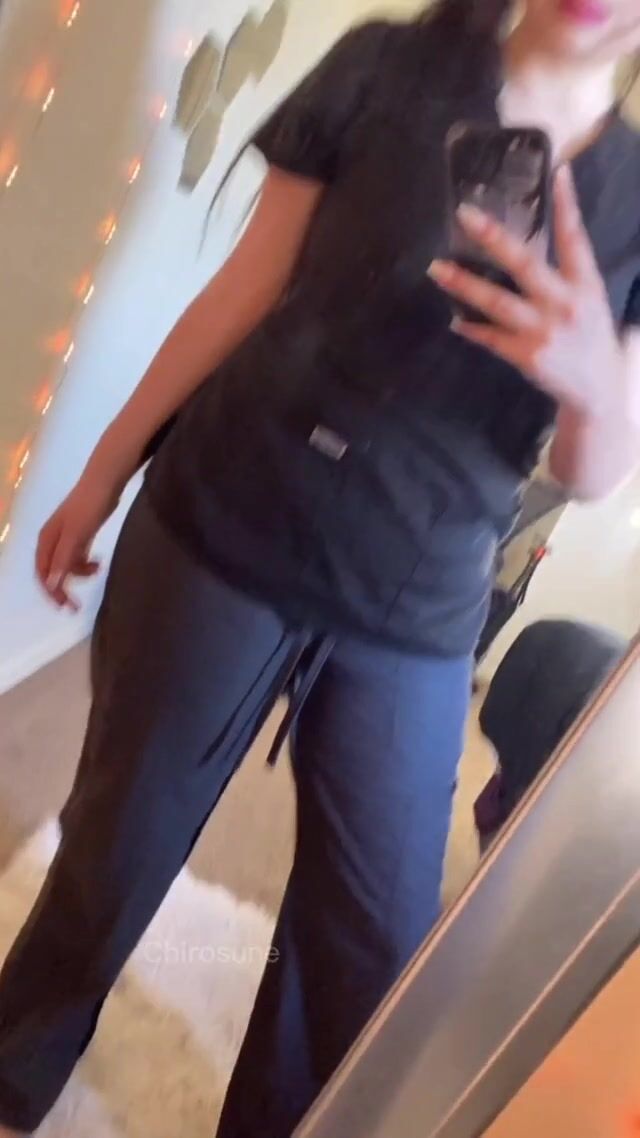 Would rather see me in scrubs or a dress?